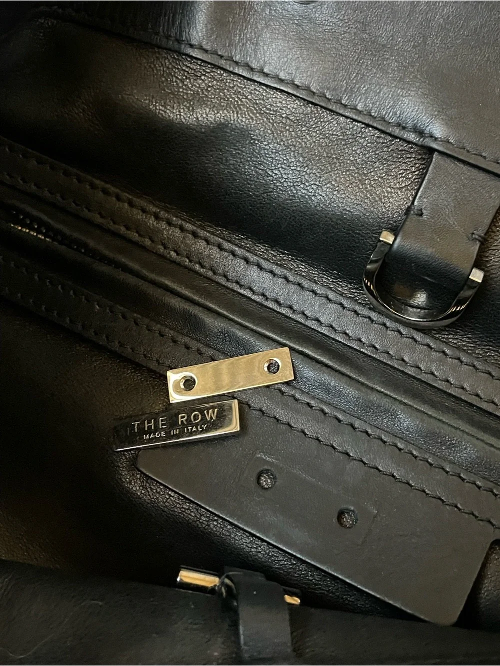 Authentic | discontinued The Row 11 black saddle leather backpack / purse